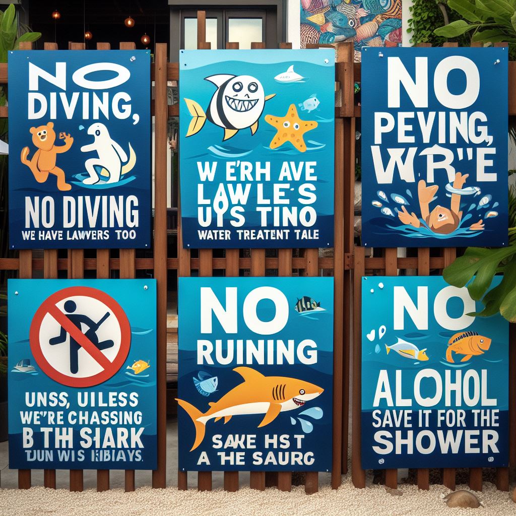 pool signs